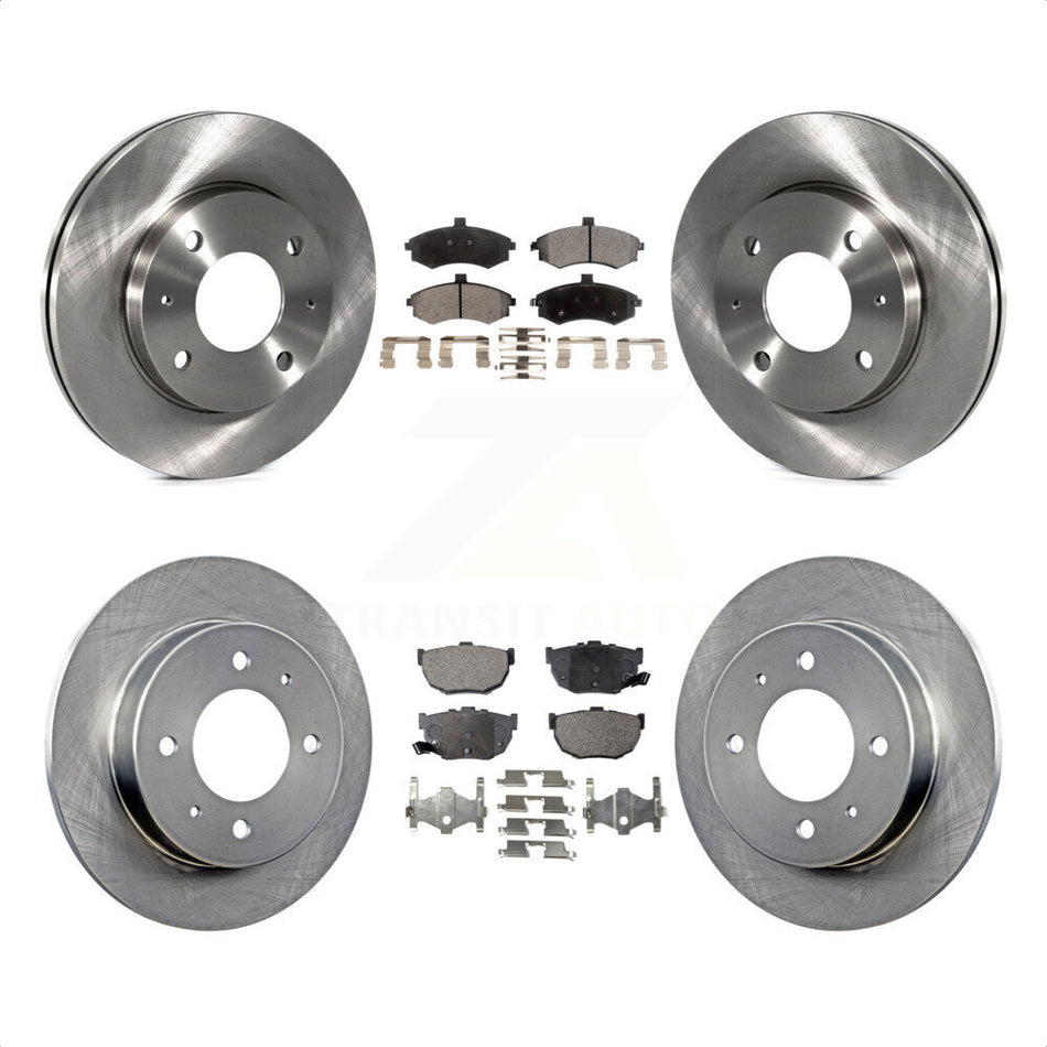 Front Rear Disc Brake Rotors And Semi-Metallic Pads Kit For Hyundai Elantra rear brakes K8F-101143 by Transit Auto