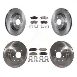 Front Rear Disc Brake Rotors And Semi-Metallic Pads Kit For Infiniti G35 Nissan 350Z INFINITI K8F-101144