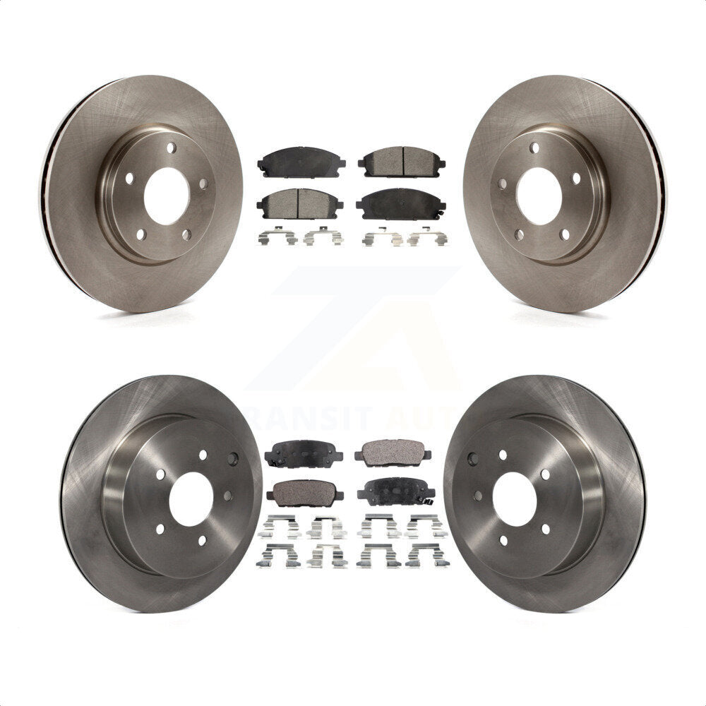 Front Rear Disc Brake Rotors And Semi-Metallic Pads Kit For 2004-2009 Nissan Quest K8F-101146 by Transit Auto