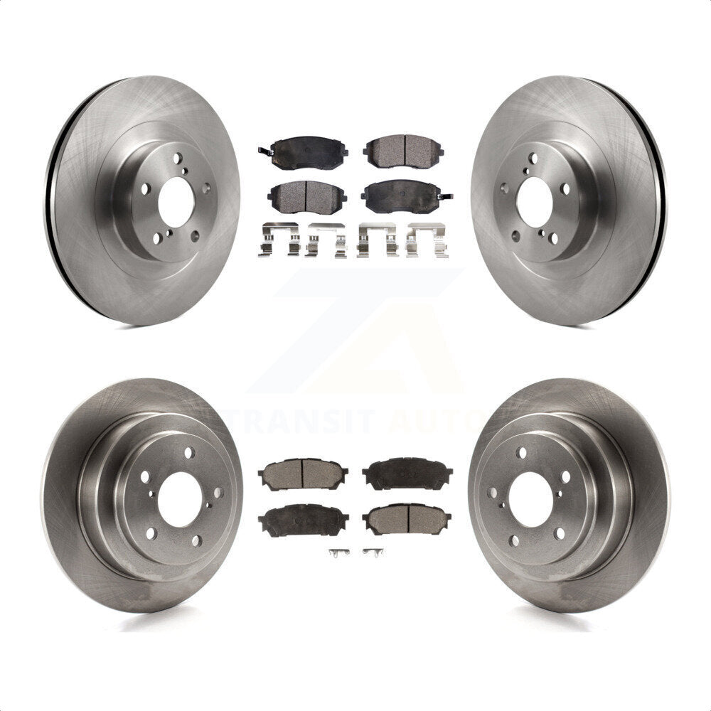 Front Rear Disc Brake Rotors And Semi-Metallic Pads Kit For Subaru Forester Impreza Saab 9-2X K8F-101155 by Transit Auto