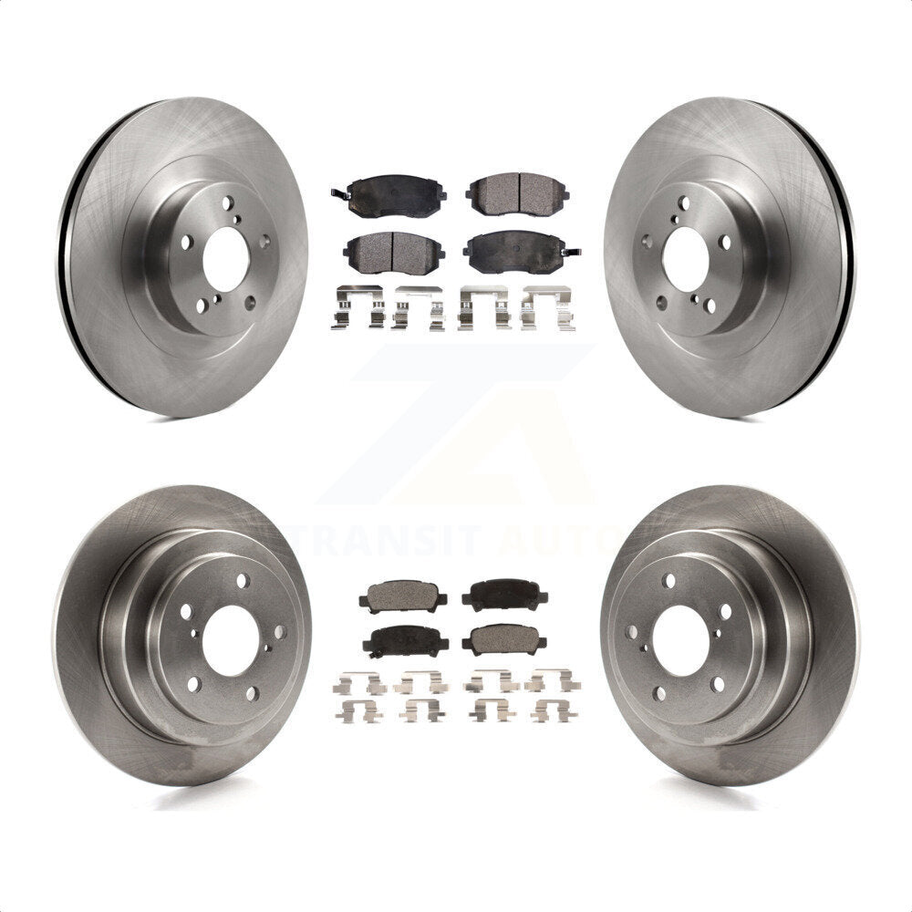 Front Rear Disc Brake Rotors And Semi-Metallic Pads Kit For 2003-2003 Subaru Forester Impreza K8F-101156 by Transit Auto