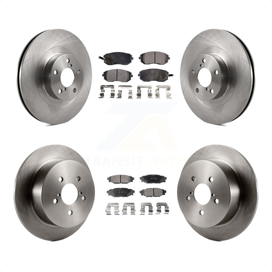 Front Rear Disc Brake Rotors And Semi-Metallic Pads Kit For 2005-2005 Subaru Outback Legacy K8F-101158 by Transit Auto