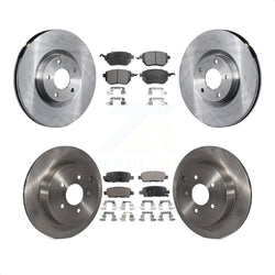 Front Rear Disc Brake Rotors And Semi-Metallic Pads Kit For Nissan Murano Infiniti FX35 FX45 INFINITI K8F-101167