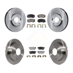 Front Rear Disc Brake Rotors And Semi-Metallic Pads Kit For 2006-2009 Hyundai Azera K8F-101178