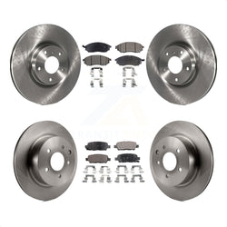 Front Rear Disc Brake Rotors And Semi-Metallic Pads Kit For INFINITI G37 G35 M35 Nissan 350Z EX35 370Z G25 M45 Q40 QX50 EX37 K8F-101188