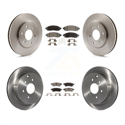 Front Rear Disc Brake Rotors And Semi-Metallic Pads Kit For Nissan Frontier Suzuki Equator 2.5L K8F-101207