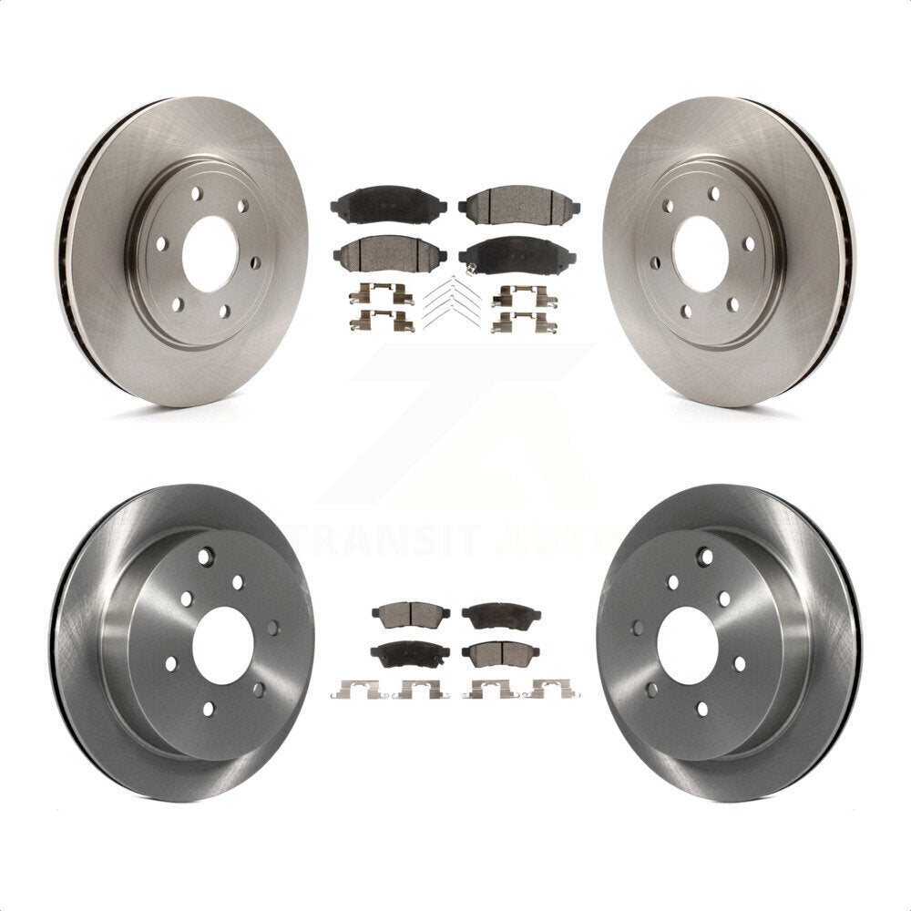 Front Rear Disc Brake Rotors And Semi-Metallic Pads Kit For Nissan Frontier Suzuki Equator 2.5L K8F-101207 by Transit Auto