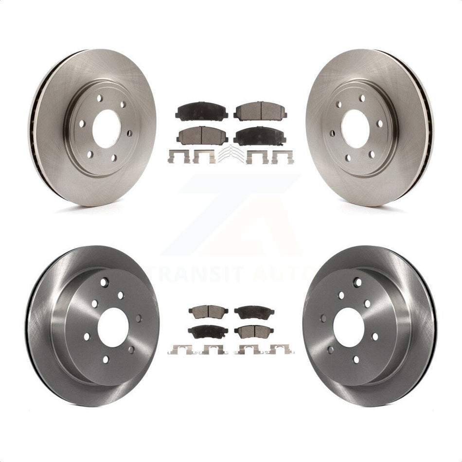 Front Rear Disc Brake Rotors And Semi-Metallic Pads Kit For Suzuki Equator K8F-101208 by Transit Auto