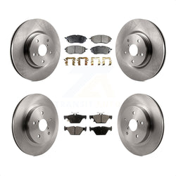 Front Rear Disc Brake Rotors And Semi-Metallic Pads Kit For Subaru Outback Legacy WRX K8F-101213