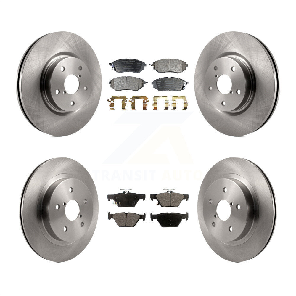 Front Rear Disc Brake Rotors And Semi-Metallic Pads Kit For Subaru Outback Legacy WRX K8F-101213 by Transit Auto