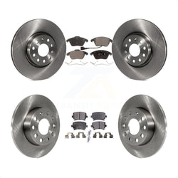 Front Rear Disc Brake Rotors And Semi-Metallic Pads Kit For 2008-2008 Audi A3 Quattro K8F-101214