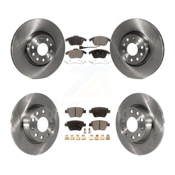 Front Rear Disc Brake Rotors And Semi-Metallic Pads Kit For Volkswagen Beetle GTI K8F-101218