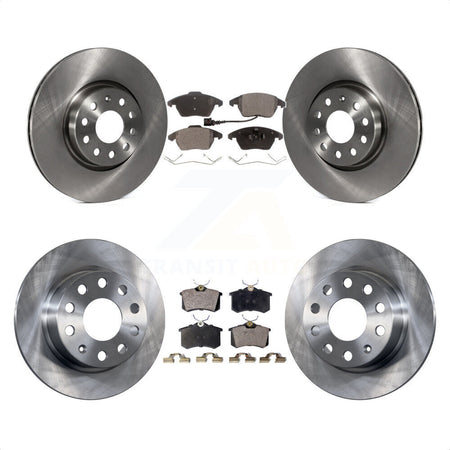 Front Rear Disc Brake Rotors And Semi-Metallic Pads Kit For Volkswagen Jetta Beetle K8F-101220 by Transit Auto