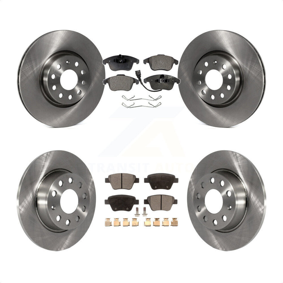 Front Rear Disc Brake Rotors And Semi-Metallic Pads Kit For Volkswagen Passat K8F-101222 by Transit Auto