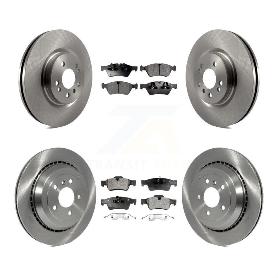 Front Rear Disc Brake Rotors And Semi-Metallic Pads Kit For Mercedes-Benz R350 ML500 R500 R320 With Vented Rotor K8F-101231 by Transit Auto