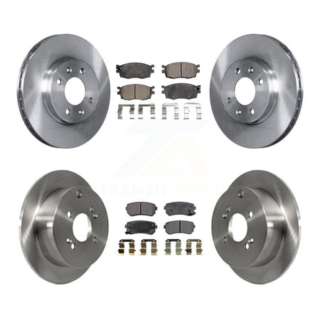 Front Rear Disc Brake Rotors And Semi-Metallic Pads Kit For Hyundai Accent Kia Rio Rio5 K8F-101233 by Transit Auto