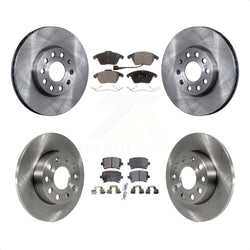 Front Rear Disc Brake Rotors And Semi-Metallic Pads Kit For 2006-2009 Volkswagen Rabbit K8F-101237