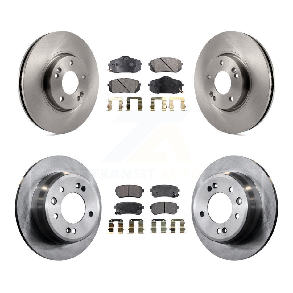 Front Rear Disc Brake Rotors And Semi-Metallic Pads Kit For Kia Sportage Hyundai Tucson K8F-101242 by Transit Auto