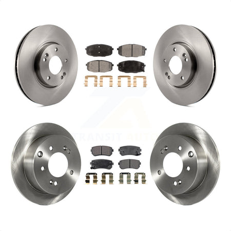 Front Rear Disc Brake Rotors And Semi-Metallic Pads Kit For Kia Forte Koup Forte5 K8F-101243 by Transit Auto