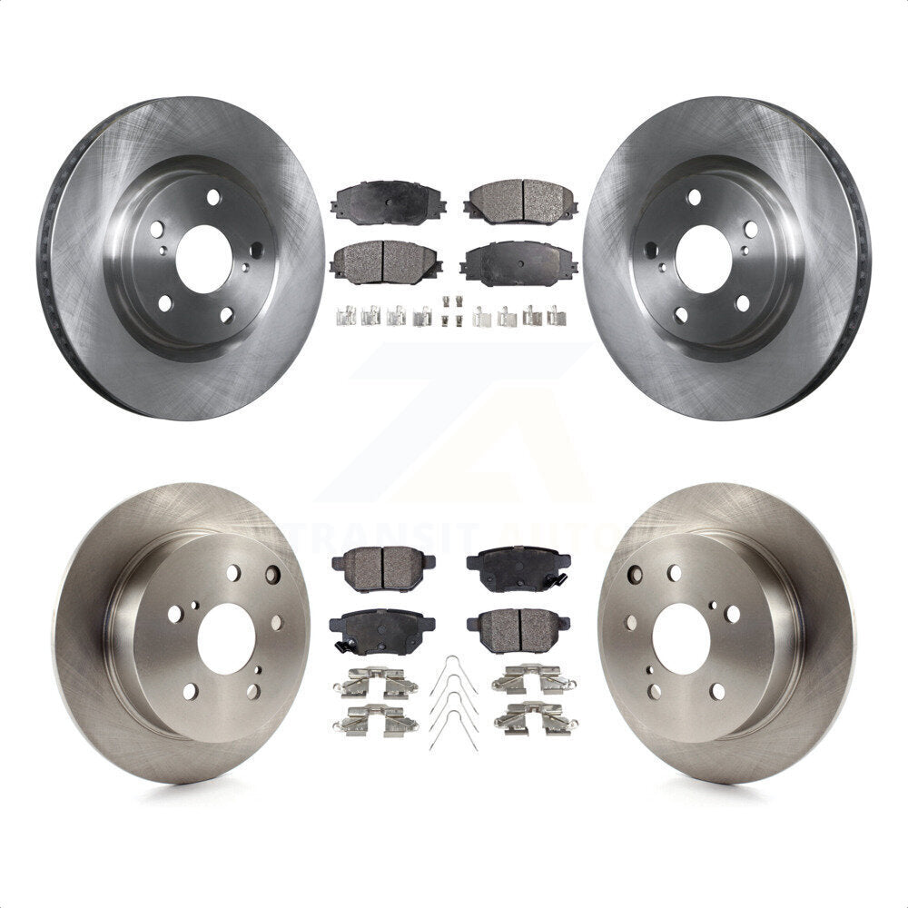 Front Rear Disc Brake Rotors And Semi-Metallic Pads Kit For 2010 Toyota Matrix XRS K8F-101260 by Transit Auto