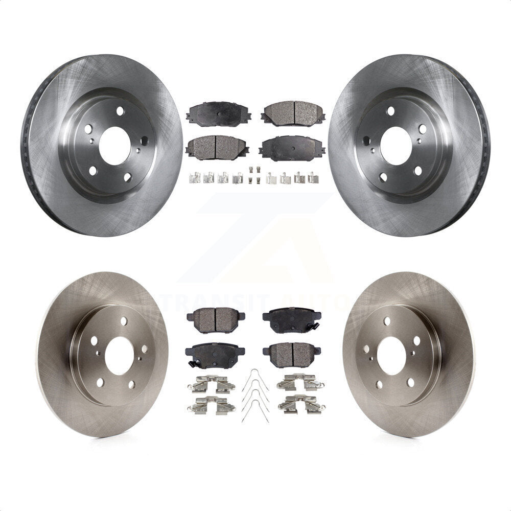 Front Rear Disc Brake Rotors And Semi-Metallic Pads Kit For Toyota Matrix Pontiac Vibe Corolla iM Scion K8F-101263 by Transit Auto