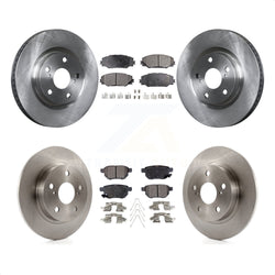 Front Rear Disc Brake Rotors And Semi-Metallic Pads Kit For 2011-2016 Scion tC K8F-101264