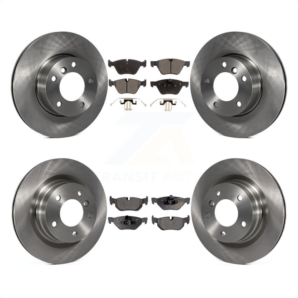 Front Rear Disc Brake Rotors And Semi-Metallic Pads Kit For BMW 328i 325i 323i K8F-101271 by Transit Auto