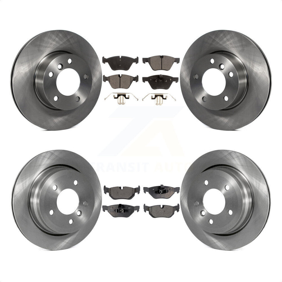 Front Rear Disc Brake Rotors And Semi-Metallic Pads Kit For BMW 328i 328xi 325xi K8F-101272 by Transit Auto