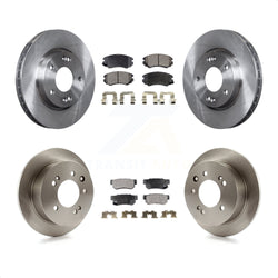 Front Rear Disc Brake Rotors And Semi-Metallic Pads Kit For Hyundai Elantra K8F-101280