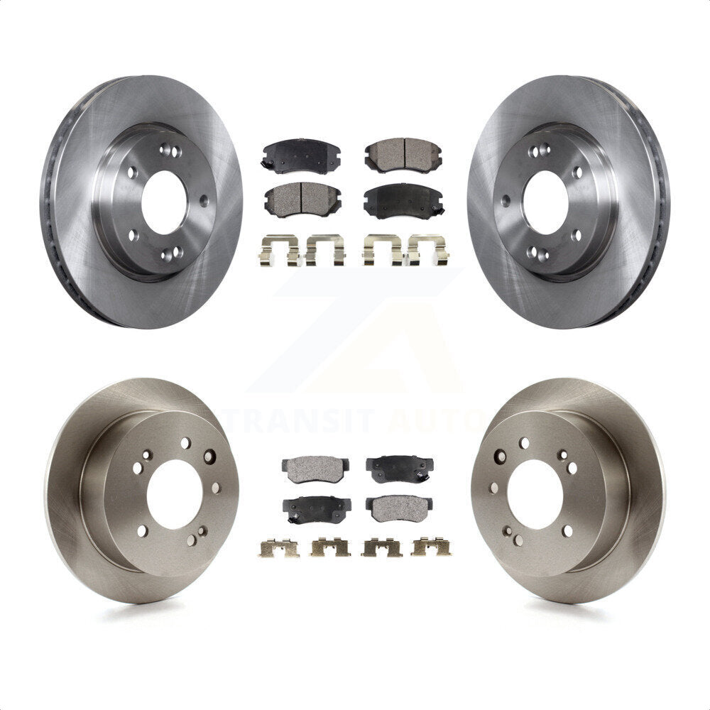 Front Rear Disc Brake Rotors And Semi-Metallic Pads Kit For Hyundai Elantra K8F-101280 by Transit Auto