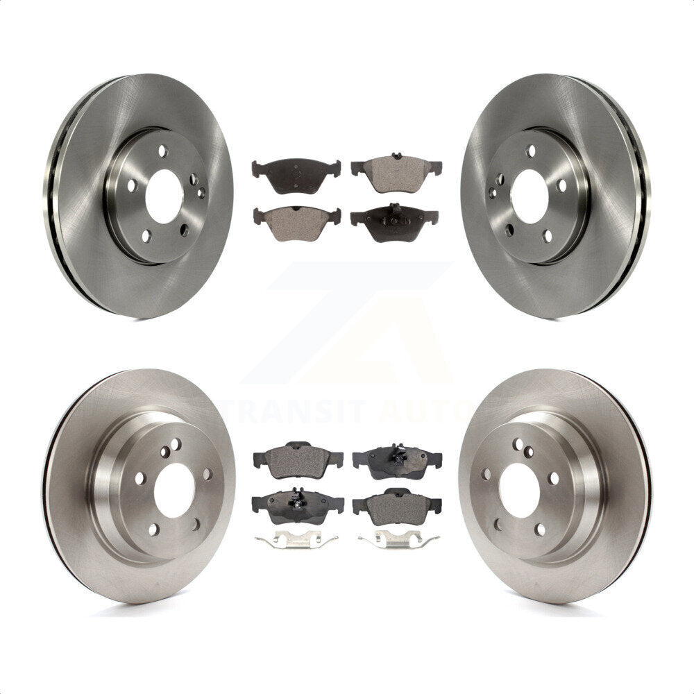 Front Rear Disc Brake Rotors And Semi-Metallic Pads Kit For Mercedes-Benz E350 E320 AWD K8F-101283 by Transit Auto