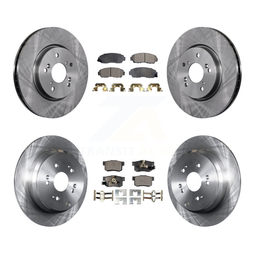 Front Rear Disc Brake Rotors And Semi-Metallic Pads Kit For Honda CR-V Acura RDX K8F-101284 by Transit Auto