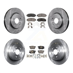 Front Rear Disc Brake Rotors And Semi-Metallic Pads Kit For 2012-2016 Honda CR-V AWD K8F-101287