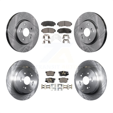 Front Rear Disc Brake Rotors And Semi-Metallic Pads Kit For 2012-2016 Honda CR-V AWD K8F-101287 by Transit Auto