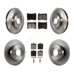 Front Rear Disc Brake Rotors And Semi-Metallic Pads Kit For Mercedes-Benz C230 CLK350 C320 SLK350 SLK300 K8F-101290