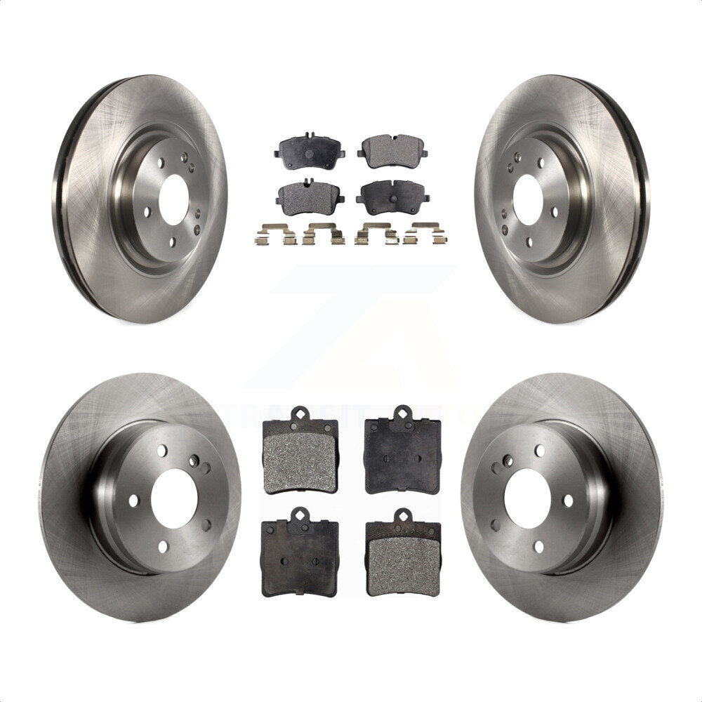 Front Rear Disc Brake Rotors And Semi-Metallic Pads Kit For 2007-2008 Mercedes-Benz SLK280 With Sport Package K8F-101292 by Transit Auto