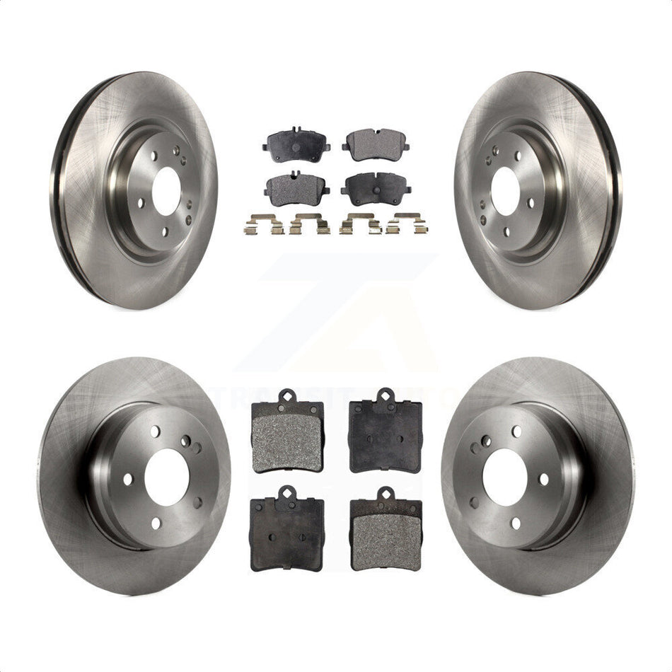 Front Rear Disc Brake Rotors And Semi-Metallic Pads Kit For 2007-2008 Mercedes-Benz SLK280 With Sport Package K8F-101292 by Transit Auto
