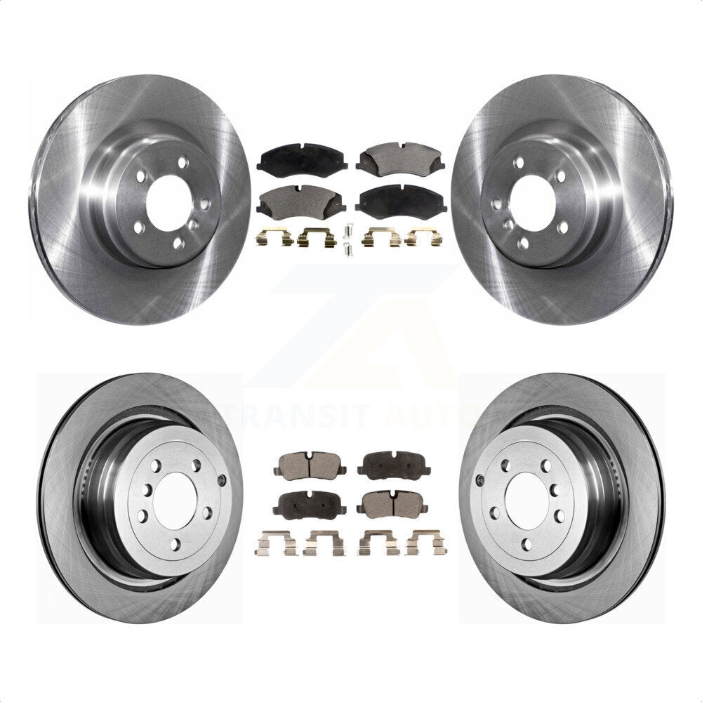 Front Rear Disc Brake Rotors And Semi-Metallic Pads Kit For 2010-2012 Land Rover Range Naturally Aspirated K8F-101299 by Transit Auto