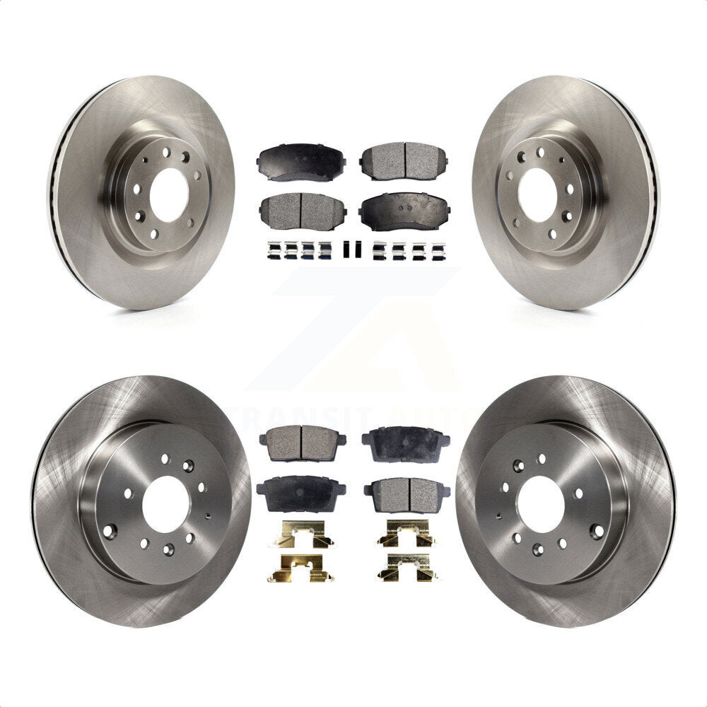 Front Rear Disc Brake Rotors And Semi-Metallic Pads Kit For 2007-2015 Mazda CX-9 K8F-101310 by Transit Auto