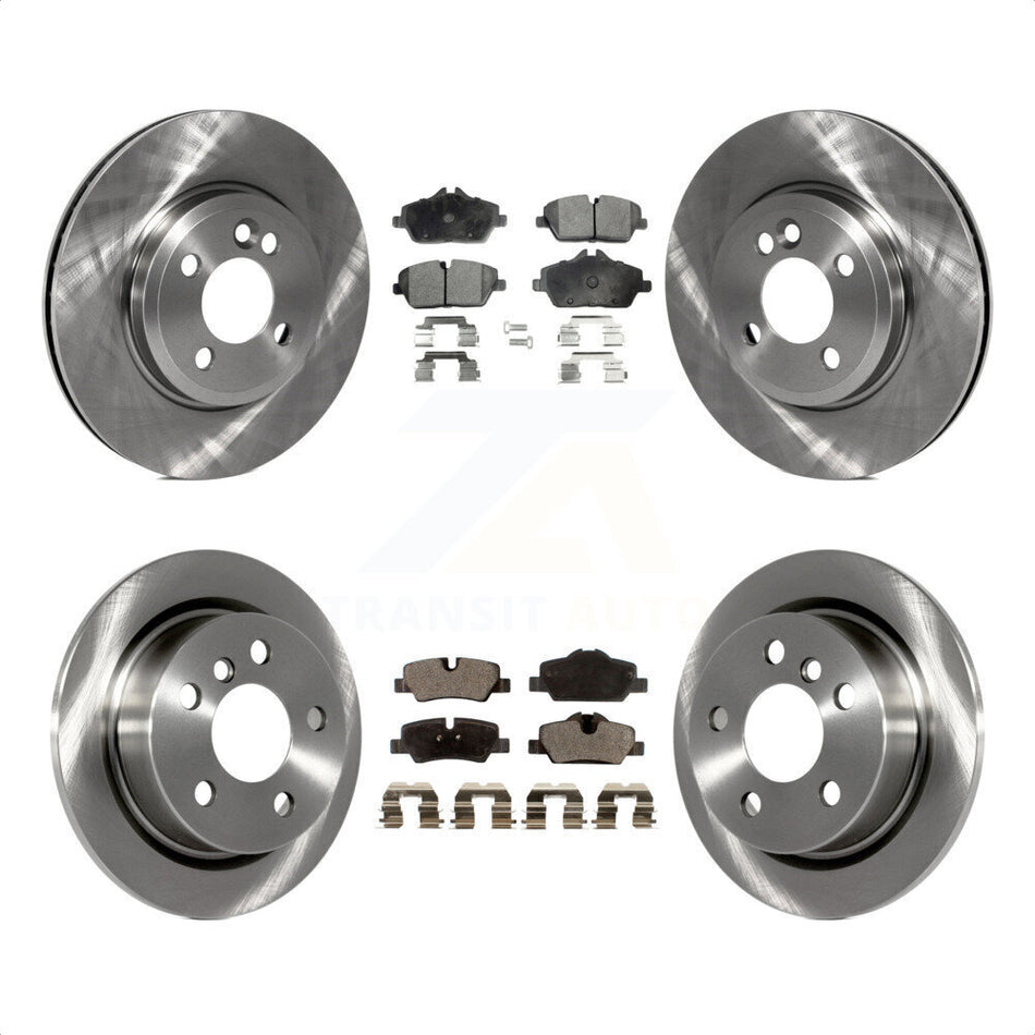 Front Rear Disc Brake Rotors And Semi-Metallic Pads Kit For 2015 Mini Cooper 2.0L 1.5L With 280mm Diameter Rotor 4 Lug Wheels K8F-101328 by Transit Auto