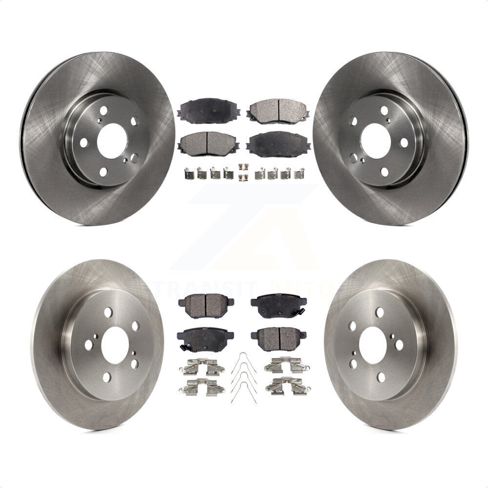 Front Rear Disc Brake Rotors And Semi-Metallic Pads Kit For Toyota Corolla Matrix Pontiac Vibe K8F-101331 by Transit Auto