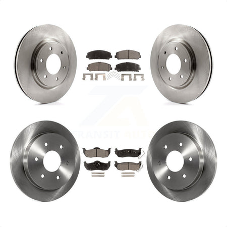 Front Rear Disc Brake Rotors And Semi-Metallic Pads Kit For Nissan Titan Armada Infiniti QX56 INFINITI TITAN K8F-101333 by Transit Auto