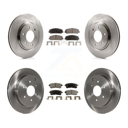 Front Rear Disc Brake Rotors And Semi-Metallic Pads Kit For INFINITI Nissan Armada QX80 QX56 K8F-101335