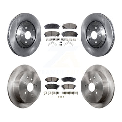 Front Rear Disc Brake Rotors And Semi-Metallic Pads Kit For Toyota Highlander Sienna Lexus RX350 RX450h K8F-101338