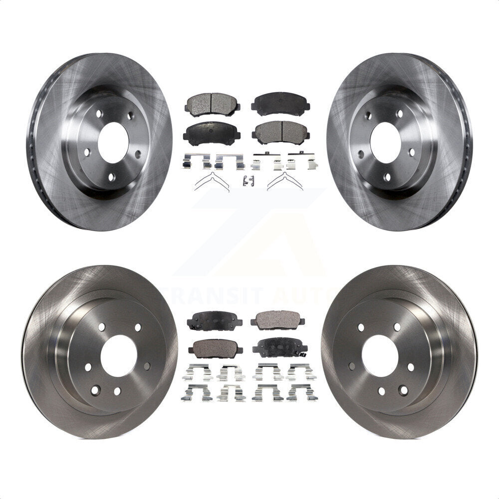 Front Rear Disc Brake Rotors And Semi-Metallic Pads Kit For Nissan Rogue Select K8F-101340 by Transit Auto