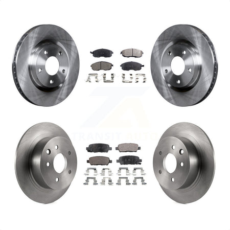 Front Rear Disc Brake Rotors And Semi-Metallic Pads Kit For 2007-2012 Nissan Sentra SE-R K8F-101341 by Transit Auto