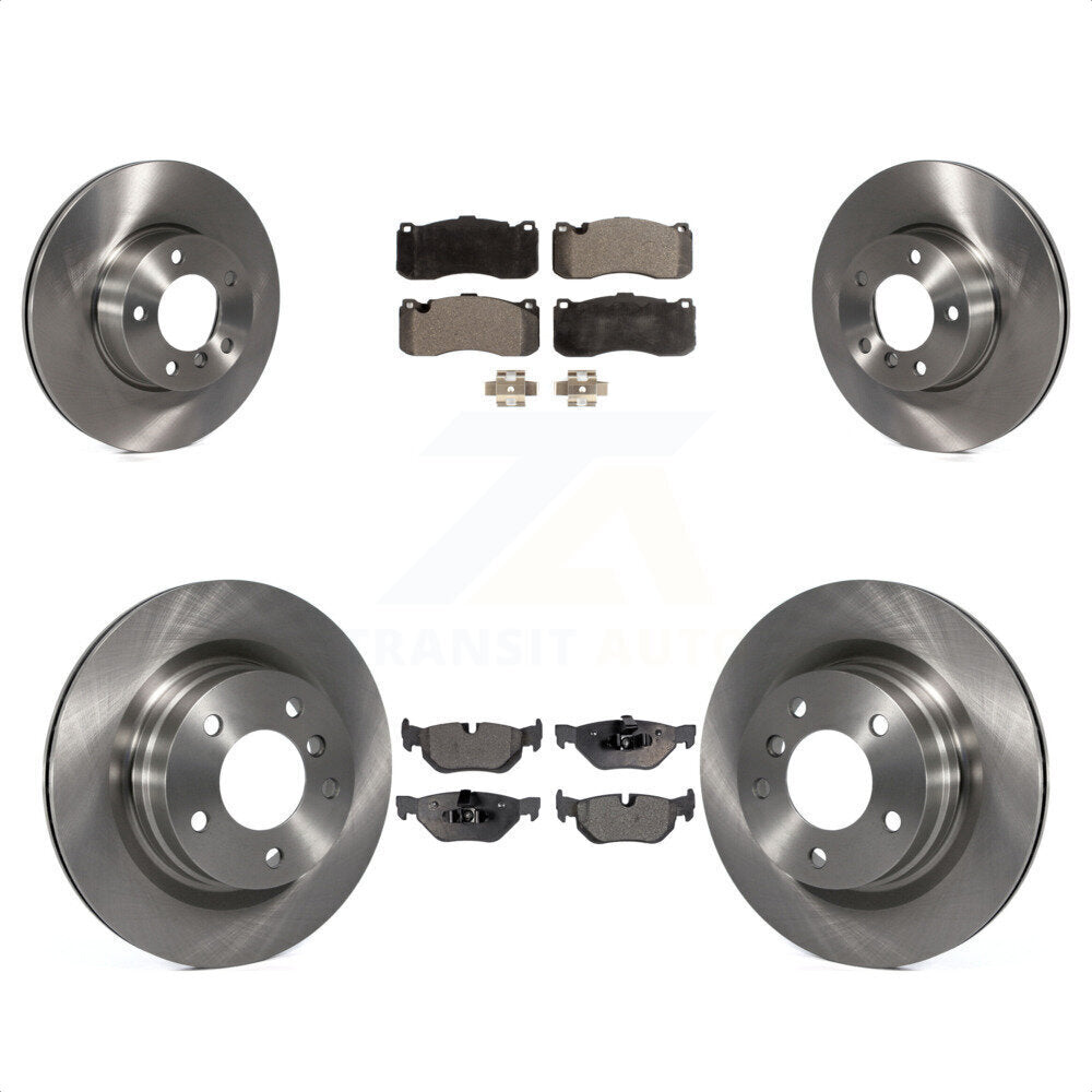 Front Rear Disc Brake Rotors And Semi-Metallic Pads Kit For 2012 BMW 328i Coupe with 3.0L With 340mm Diameter Rotor K8F-101352 by Transit Auto