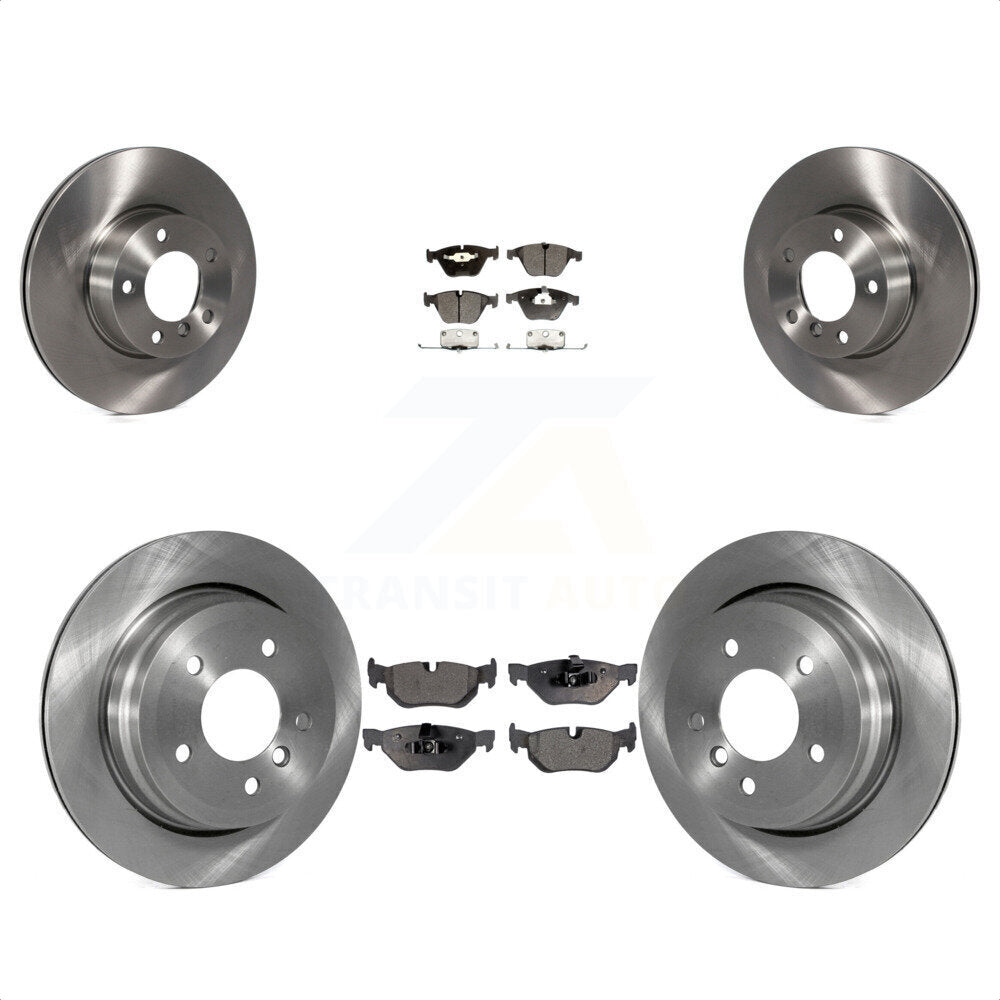 Front Rear Disc Brake Rotors And Semi-Metallic Pads Kit For BMW 328i xDrive X1 328xi K8F-101357 by Transit Auto