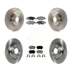 Front Rear Disc Brake Rotors And Semi-Metallic Pads Kit For 2009-2010 Audi Q5 With 345mm Diameter Rotor K8F-101364