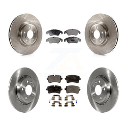 Front Rear Disc Brake Rotors And Semi-Metallic Pads Kit For 2013 Audi A6 With 345mm Diameter Rotor K8F-101365